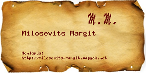 Milosevits Margit névjegykártya